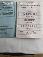 Rettungsfallschirm Mertens 12-82/23 R I, abgelaufen. 