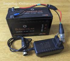 LiFePo 10Ah 12V mit XLR Stecker, Sicherung und Ladegerät