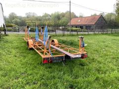 Open trailer for two-seat oldtimer or glider with a wide fuselage