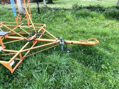 Open trailer for two-seat oldtimer or glider with a wide fuselage