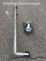 Schleppstange, passende Adapterplatte und Kullerrad