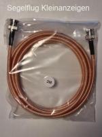 3m RG 400 BNC Transponder oder Antennenkabel, doppelt geschirmt.